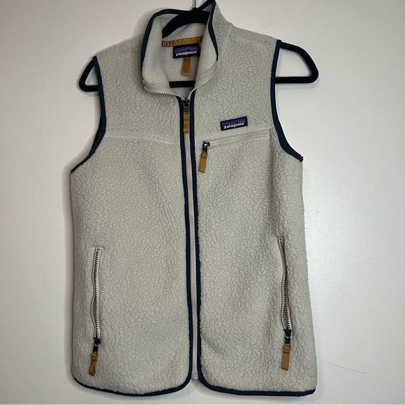 Patagonia Jackets & Blazers - Patagonia Retro-X Fleece Vest Women’s Size M Cream Sherpa Full Zip Pockets